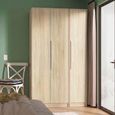 Monaco Wardrobe - 3 Door - Tall - Triple - Oak