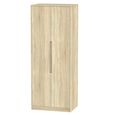 Monaco Wardrobe - 2 Door - Plain - Tall - Oak