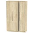 Monaco Wardrobe - 3 Door - Tall - Triple - Oak