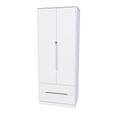Monaco Wardrobe - 2 Door - 2 Drawer - Tall - White