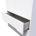 Monaco Wardrobe - 2 Door - 2 Drawer - Tall - White