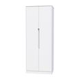 Monaco Wardrobe - 2 Door - Plain - Tall - White