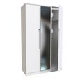 Monaco Wardrobe - 3 Door - 1 Mirror - Tall - Triple - White