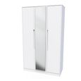 Monaco Wardrobe - 3 Door - 1 Mirror - Tall - Triple - White