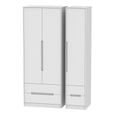 Monaco Wardrobe - 3 Door - 4 Drawer - Tall - Triple - White