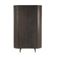 Tobago Curved Wardrobe - 2 Door - Espresso Oak
