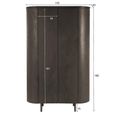 Tobago Curved Wardrobe - 2 Door - Espresso Oak