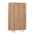 Tobago Curved Wardrobe - 2 Door - Natural Oak