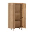 Tobago Curved Wardrobe - 2 Door - Natural Oak