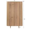 Tobago Curved Wardrobe - 2 Door - Natural Oak