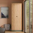 Bora Wardrobe - 2 Door - Gold Craft Oak and Reed Green