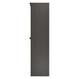 Bora Double Wardrobe - 1 Door - Open Shelf - Gold Craft Oak and Graphite