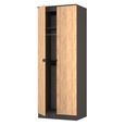 Bora Wardrobe - 2 Door - Gold Craft Oak and Graphite
