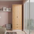 Bora Wardrobe - 2 Door - 2 Drawer - Gold Craft Oak and Kashmir Matt