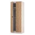 Bora Wardrobe - 2 Door - Gold Craft Oak and Kashmir Matt
