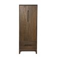 Cortez Wardrobe - 2 Door - 2 Drawer - Brown - Mango Wood