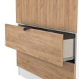 Bora Wardrobe - 2 Door - 2 Drawer - Gold Craft Oak and White Matt