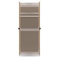 Bora Wardrobe - 2 Door - Gold Craft Oak and White Matt