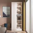 Bora Double Wardrobe - 1 Door - Open Shelf - Kashmir Matt
