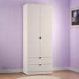 Bora Wardrobe - 2 Door - 2 Drawer - Kashmir Matt
