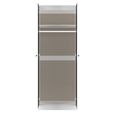 Yarmouth Wardrobe - 2 Door - Black Matt and White Matt