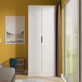 Fluted Wardrobe - 2 Door - White Matt