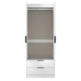 Fluted Wardrobe - 2 Door - 2 Drawer - White Matt
