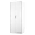 Fluted Wardrobe - 2 Door - White Matt