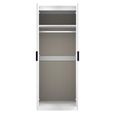 Fluted Wardrobe - 2 Door - White Matt