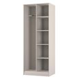 Fluted Wardrobe - Front Open Shelf - Kashmir Matt