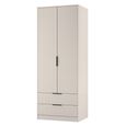 Fluted Wardrobe - 2 Door - 2 Drawer - Kashmir Matt