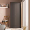 Fluted Wardrobe - 2 Door - Graphite
