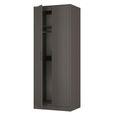 Fluted Wardrobe - 2 Door - Graphite