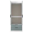 Fluted Wardrobe - 2 Door - 2 Drawer - Duck and White Matt