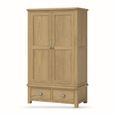 Dorchester Wardrobe - 2 Door - 2 Drawer - Rustic Oak