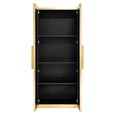Ironville Brass Ribbed 2 Door Hall Cupboard