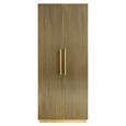 Ironville Brass Ribbed 2 Door Hall Cupboard