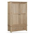 Treviso Curved Oak Wardrobe - 2 Door - 2 Drawer