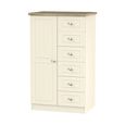 Clearance - Vienna Wardrobe - 1 Door - Midi - Cream - FSS17363