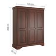 Antoinette Triple Wardrobe - 3 Door - Cherrywood