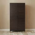 Bali Wardrobe - 2 Door - Dark Ebony Veneer