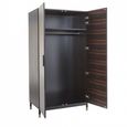 Bali Wardrobe - 2 Door - Dark Ebony Veneer