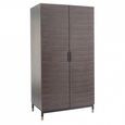 Bali Wardrobe - 2 Door - Dark Ebony Veneer