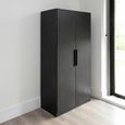 Luna Wardrobe - 2 Door - Black - Wood