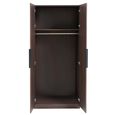 Luna Wardrobe - 2 Door - Espresso and Black - Wood