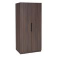 Luna Wardrobe - 2 Door - Espresso and Black - Wood