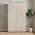 Whisper Wardrobe - 2 Door - White Washed Oak - Wood