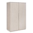 Whisper Wardrobe - 2 Door - White Washed Oak - Wood