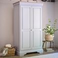Chantilly Wardrobe - 2 Door - Grey Painted - Wood