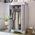 Chantilly Wardrobe - 2 Door - Grey Painted - Wood
